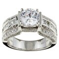 14k Gold 1 1/5ct TDW Diamond and CZ Engagement Ring (G, I1)