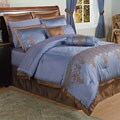 Blue Jacquard 22-piece King Comforter Set