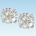 18k White Gold 2ct TDW Diamond Studs (J-K, I1-I2)