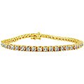 14k Yellow Gold 8ct TDW Diamond Tennis Bracelet (K-L, I3)