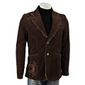 Roar Men's Raw-edge Embroidered Corduroy Blazer