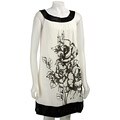 Connected Apparel Women's Placement Print Swing Dress