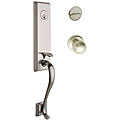 Colonial Satin Nickel Handleset with Ball Knob
