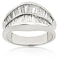 Platinum 1 7/8 TCW Baguette Diamond Bridal Ring (G-H, VS-SI)