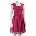 Donna Ricco Women's Open Back Ruched Dress