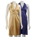 Donna Ricco Women's Halter Wrap Front Dress