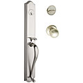 Estate Satin Nickel Handle and Key Set with Ball Knob