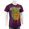 Ed Hardy Men's Premium Purple Gel Tiger T-shirt