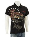 Ed Hardy Men's Black Flying Eagle Print Polo Shirt