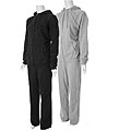 Mandarine Women's Plus Size Hooded Sweater and Bottom Set