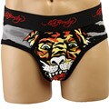 Ed Hardy Men's Tiger Print Hip Briefs
