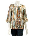 Karena P Women's 'Arab Knight' V-neck Silk Tunic