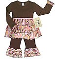 JoJo Designs Pink/ Brown Swirl Rumba Baby Outfit