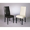 High-back Leather Side Chairs (Set of 2)