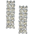 10k White Gold 7/8ct TDW Diamond Two-row Earrings (K-L, I3)
