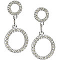 10k Gold 1/3ct TDW Diamond Dangle Circle Earrings ( K/L, I3 )