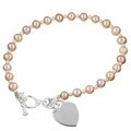 Sterling Silver 7-inch Pink Pearl Bracelet (4.75 mm)
