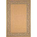 Terrace Indoor/ Outdoor Scroll Border Moss Rug (7'8 x 9'10)