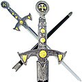Knight's Templar 39-inch Sword with Hard Scabbard