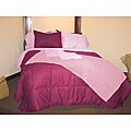 Twin XL 10-piece Reversible Comforter Set (Pink)