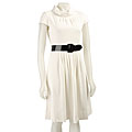 Eliza J Women's Ivory Roll Neck Ponte Dress