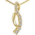 10k Yellow Gold 1/4ct TDW Diamond Cross Pendant (J-K, I2)