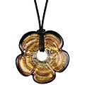 Genuine Murano Glass Gold Fiore Pendant
