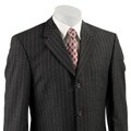 Haspel Men's Charcoal Pinstripe Wool 3-button Suit