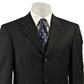 Haspel Men's Black Multistripe Wool Suit