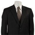 Haspel Men's Charcoal Pinstripe Wool Suit