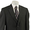 Haspel Men's Black Wool Blend 2-button Suit