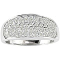 14k White Gold 3/4ct TDW Diamond Wave Ring (I-J, I1)