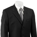 Adolfo Men's Single-breasted 3-button Stripe Suit