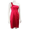 David Meister Women's Pink Stretch Satin Dress