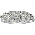 10k White Gold 3/4ct TDW Diamond 'Shrimp' Ring (H-I, I2-I3)