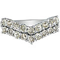 10k White Gold 1 1/10ct TDW Diamond Chevron Ring (H-I, I2-I3)
