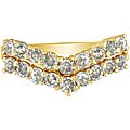 10k Yellow Gold 1 1/10ct TDW Diamond Chevron Ring (H-I, I2-I3)