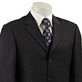 Wall Street Collection Men's Navy Multistripe Suit