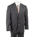 Wall Street Collection Men's Navy Stripe Wool Suit
