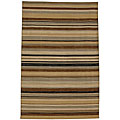Hand-woven Dhurry Arrah-04 Wool Rug (8' x 10')