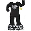 AnnLoren Girl's Trendy Zebra Cha Cha Outfit