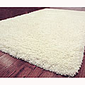 Hand-woven Shag Solo Honey White Rug (8'6' x 11'6')
