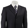Jones New York Men's Navy Tonal Stripe Wool Suit