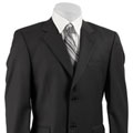 Jones New York Men's Charcoal Stripe Wool Suit
