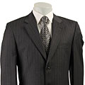Jones New York Men's Grey Multistripe Wool Suit