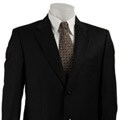 Jones New York Men's Black Stripe Wool Suit