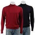 Cullen Men's Classic Mock Silk Blend Turtleneck Sweater