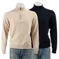 Cullen Men's Chevron Texture 1/2-zip Sweater