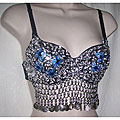Bad Sushi Blue and Silver Belly Dancing Top (Indonesia)