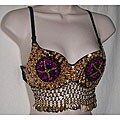 Bad Sushi Pink and Gold Belly Dancing Top (Indonesia)